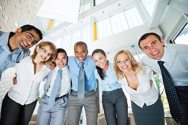istock Group of businesspeople standing. 184851216