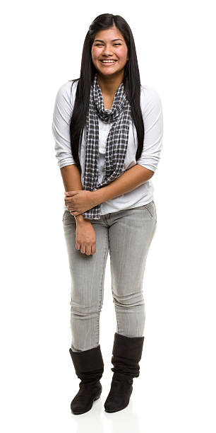istock Happy Young Woman Standing 184852133