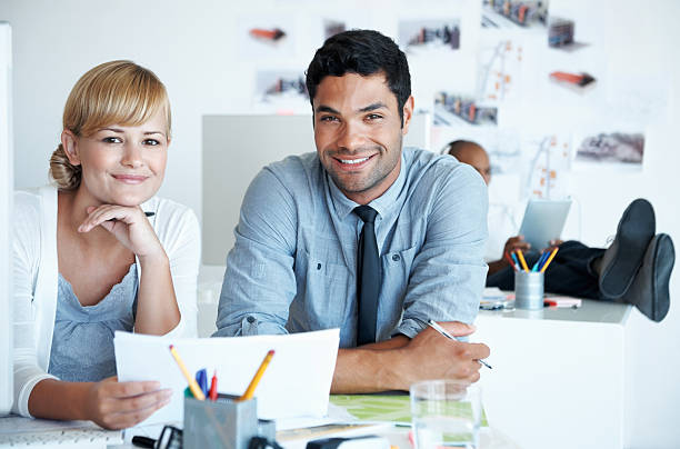 istock Smiling multi racial business people 184852200