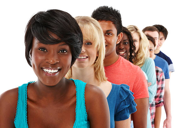 istock Teenagers Standing in a Line 184852393