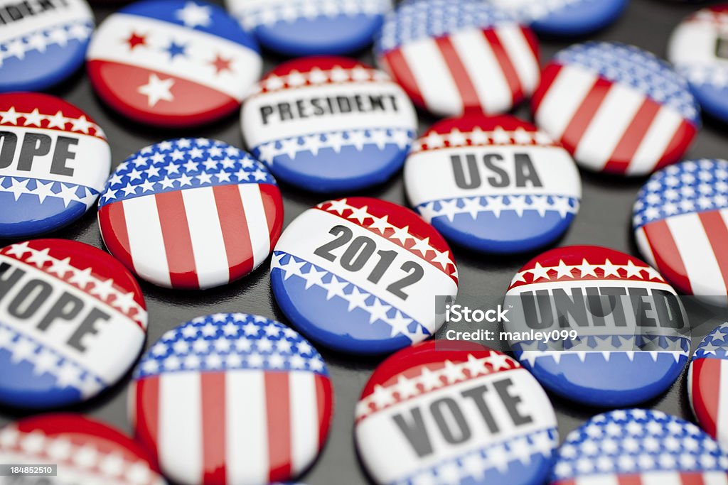 Icônes de vote aux élections américaines - Photo de 2012 libre de droits