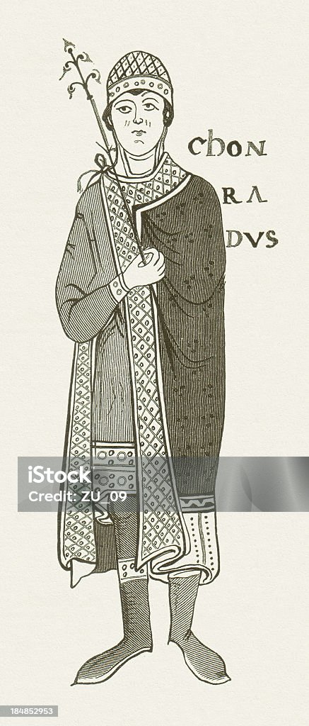 Conrad III - Lizenzfrei Asiatischer Holzschnitt Stock-Illustration