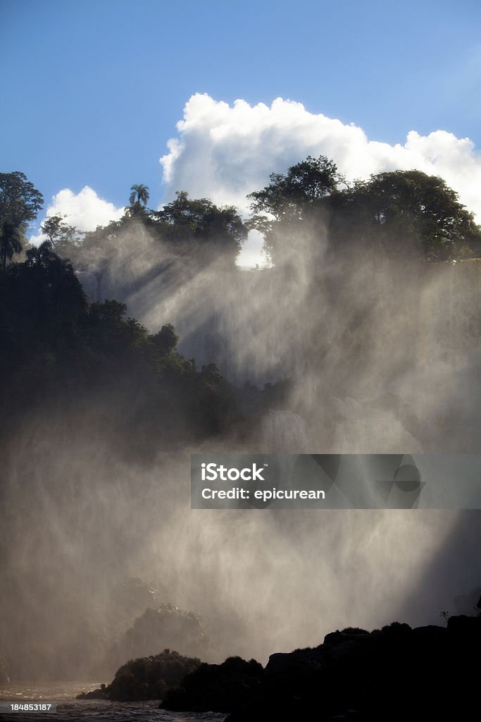 Niebla y las cataratas del iguazú - Foto de stock de Agua libre de derechos