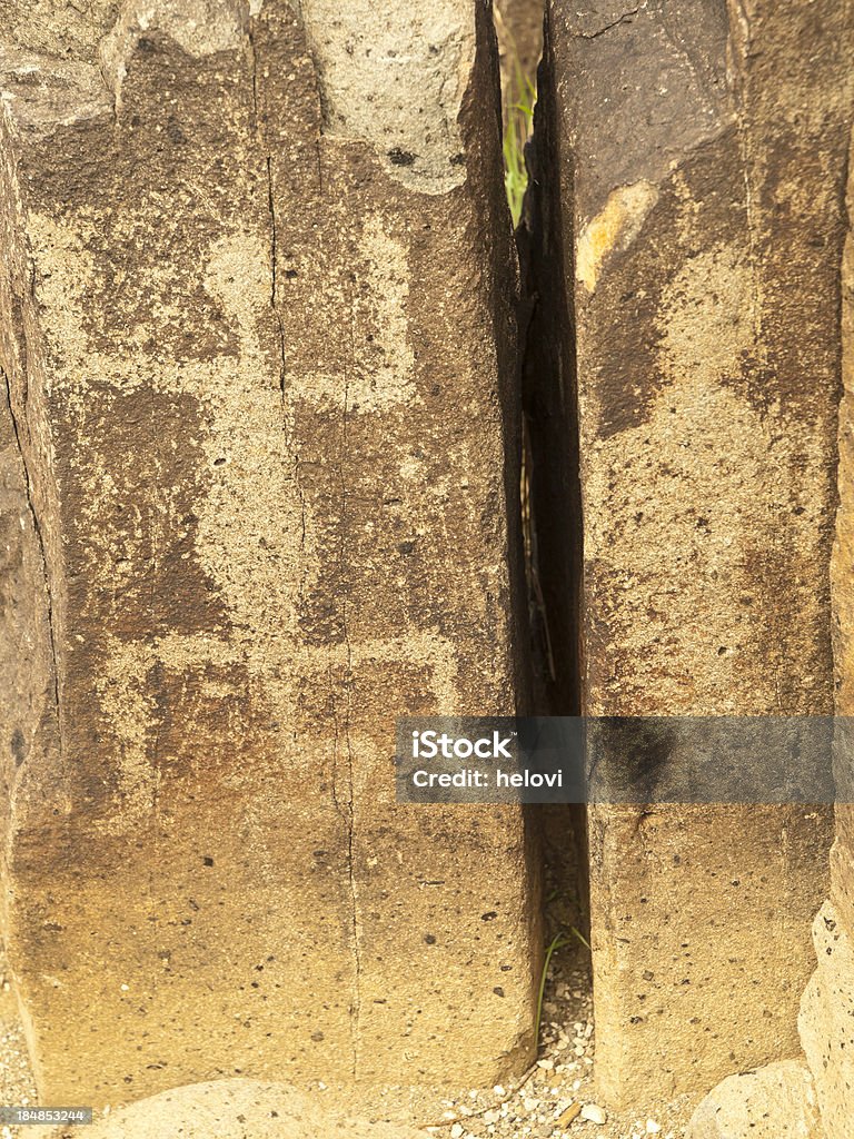 Arte rupe rock - Foto stock royalty-free di Area ricreativa nazionale Three Rivers Petroglyph