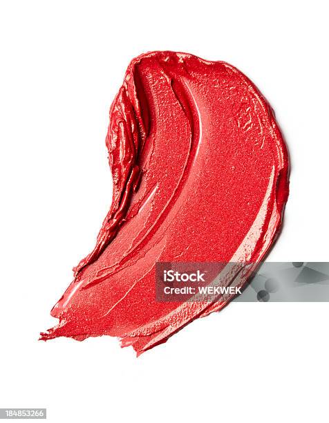 Rote Lippenstift Smeared Stockfoto und mehr Bilder von Make-Up - Make-Up, Lippenstift, Schmutzig