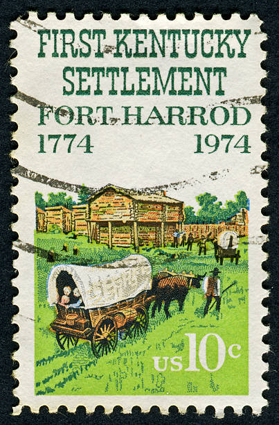 istock Kentucky, USA Stamp 184853477