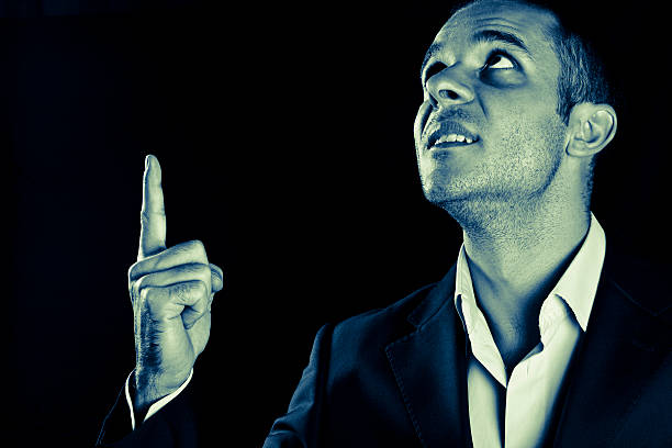 istock Businessman Pointing Upwards 184853958