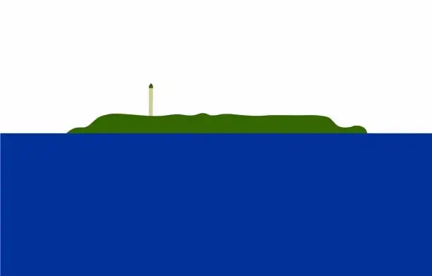 Vector illustration of Navassa Island official flag vector with standard size and proportion.
