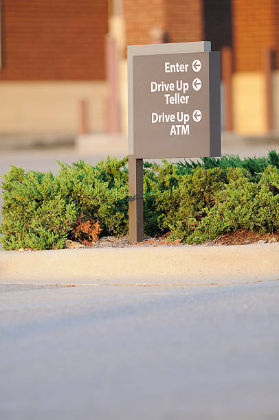 istock Drive up atm and teller sign 184855923