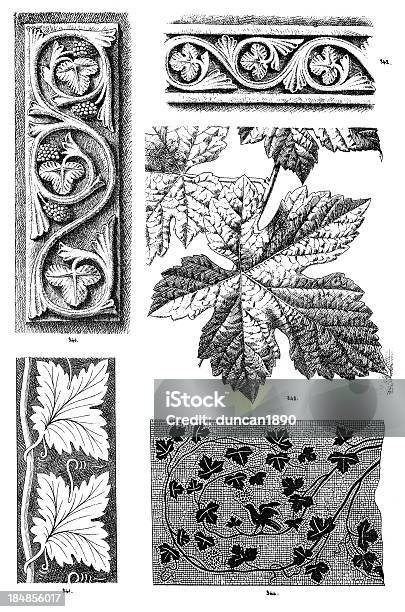 Ornamental Art Deisgn Elements Stock Illustration - Download Image Now - Byzantine, Grape, Mosaic