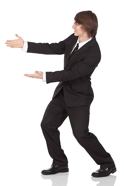 istock Profile of a businessman gesturing 184856791