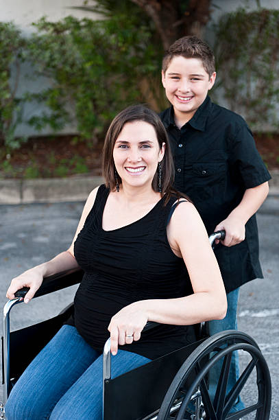 istock Pregnant woman with her son(real people) 184857028