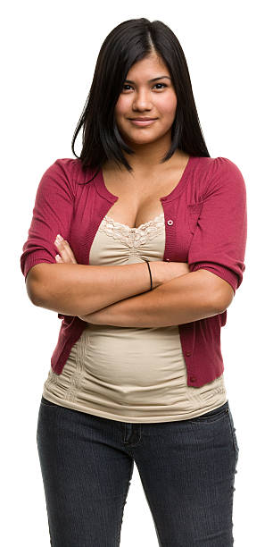 istock Serious Young Woman Three Quarter Portrait 184857114