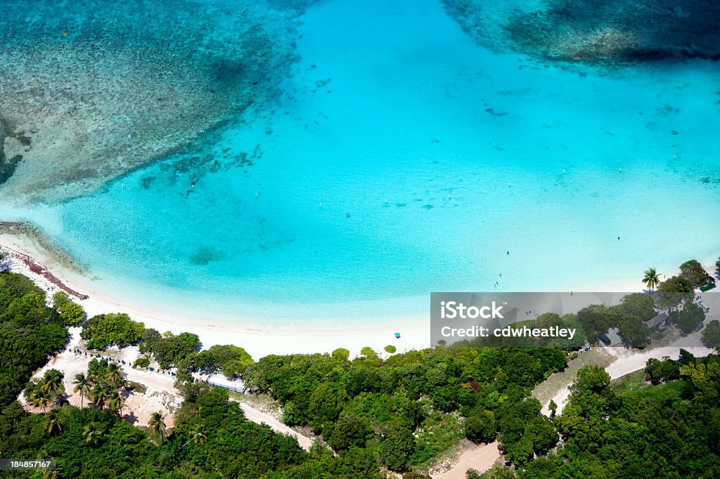 Luftbild von Lindquist Beach in St. Thomas, Jungferninseln (USA) - Lizenzfrei Saint Thomas - Amerikanische Jungferninseln Stock-Foto