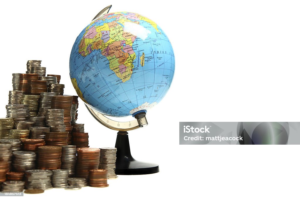 Глобальный финансы - Стоковые фото Английская монета роялти-фри