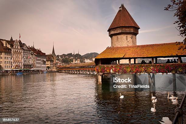 Lucerne Switzerland Stock Photo - Download Image Now - Architecture, Chapel Bridge, City