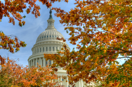 Capitol Washington DC in autumn