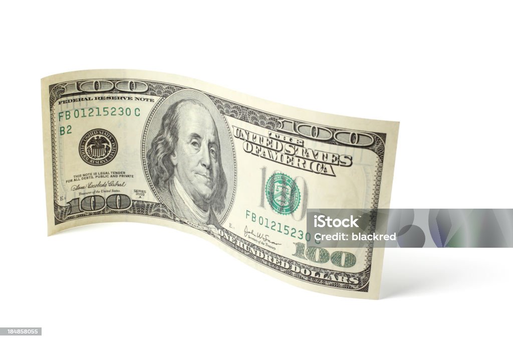 Curva de Cem Dólares dos Estados Unidos - Royalty-free Figura para recortar Foto de stock