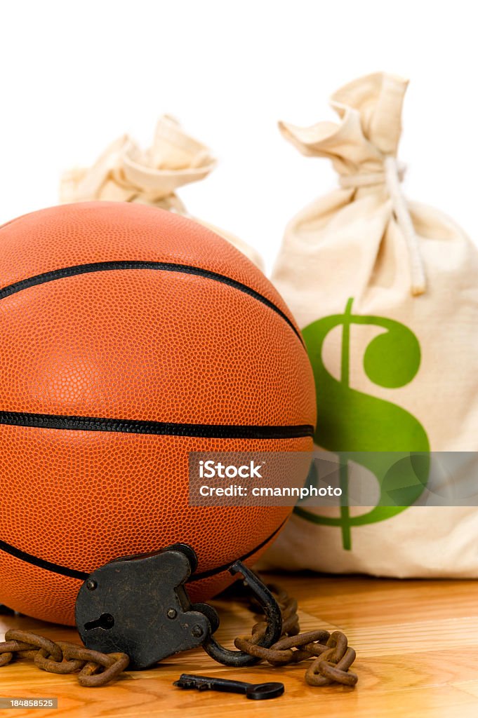 컨셉입니다-NBA 잠금 - 로열티 프리 공-스포츠 장비 스톡 사진