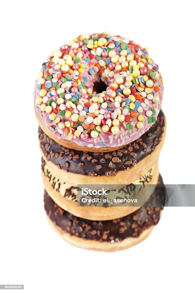 Pila de cuatro Donuts - Foto de stock de Alcorza libre de derechos