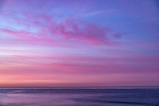 Pink and Magenta Sunrise over the Ocean