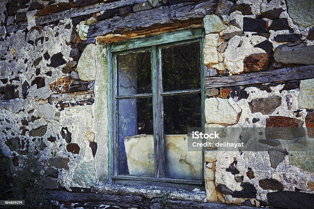 Window Old window of an abandoned house Abandoned Stock Photo