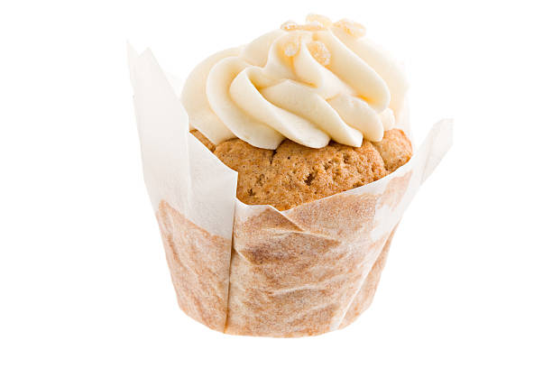 istock Chai Cupcake In a Wrapper And Topped With Crystalized Ginger 184859392