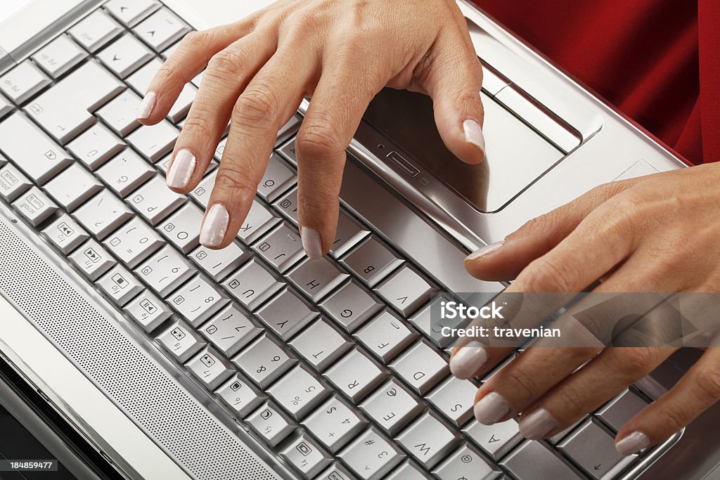 Typing Fingers on keyboard Abstract Stock Photo