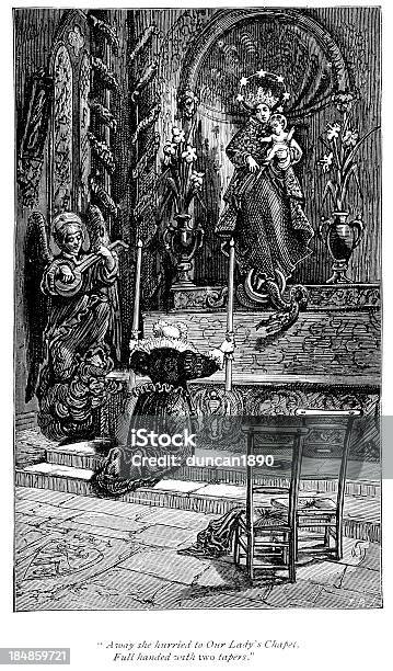 Our Ladys Chapel Stock Illustration - Download Image Now - Gustave Dore, Jesus Christ, Allegory Painting