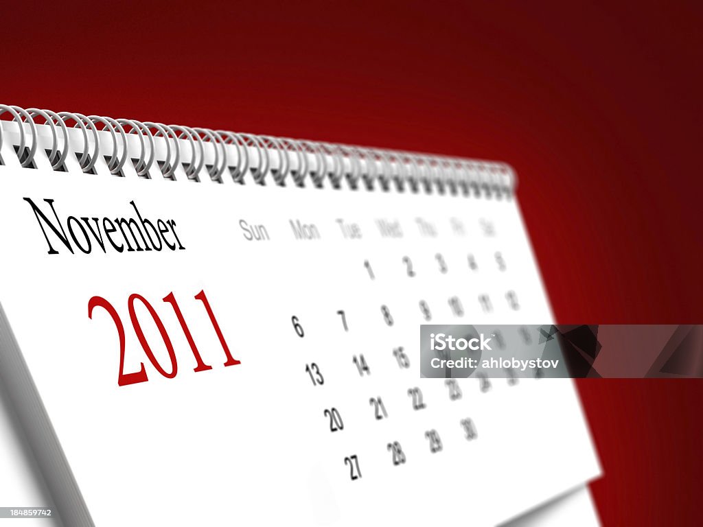 November 2011 calendar November 2011 calendar with DOF. 3d generated image. 2011 Stock Photo