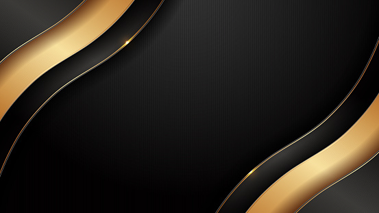 Sophisticated Elegance, Shimmering Glitters and Adorned Elements on a Black and Golden Backdrop, Perfect for Exclusive Banners and Modern Websites