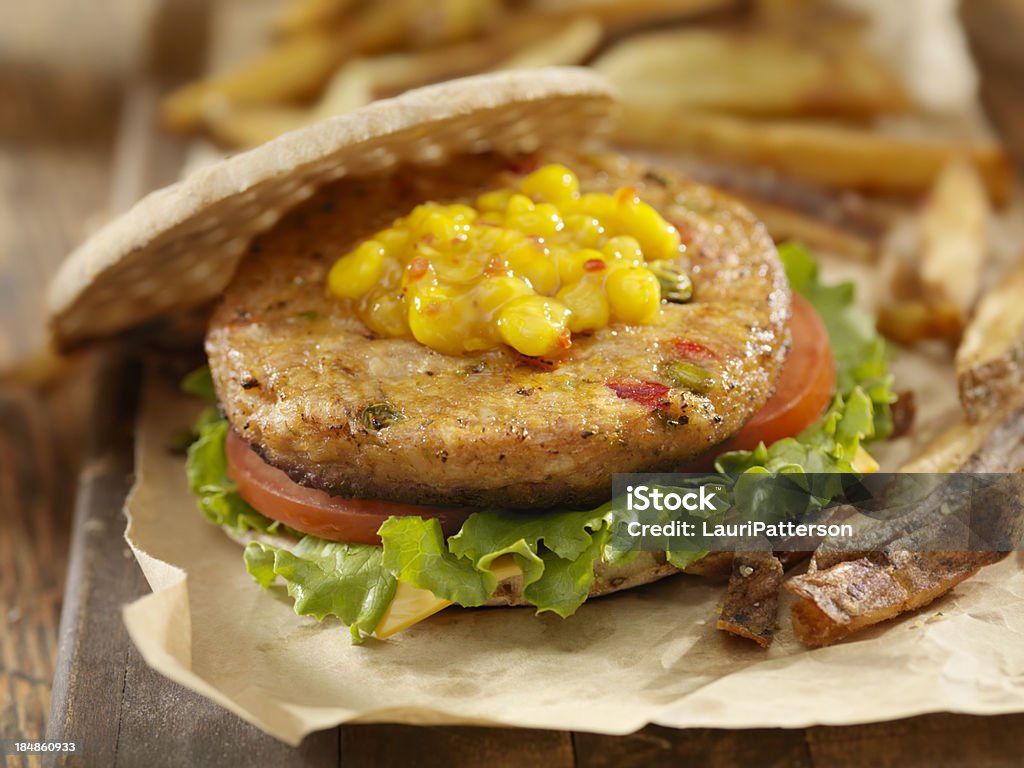 Hamburger vegetariano soia - Foto stock royalty-free di Fagiolo di soia