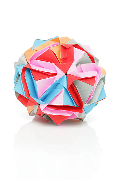 istock One colorful origami polyhedron paper craft design 184861016