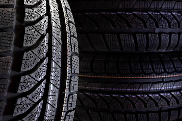 istock car tire with winter profile 184861047