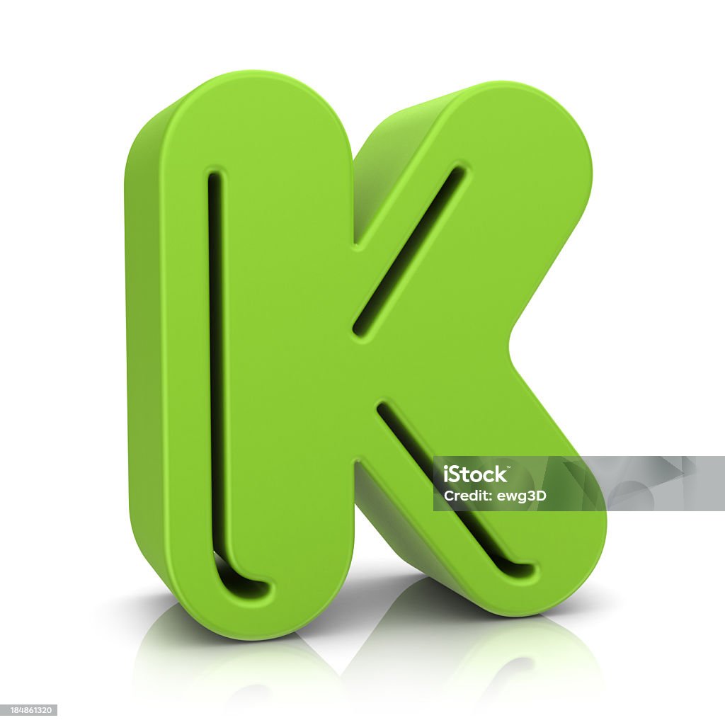 Verde latina K - Royalty-free Alfabeto Foto de stock