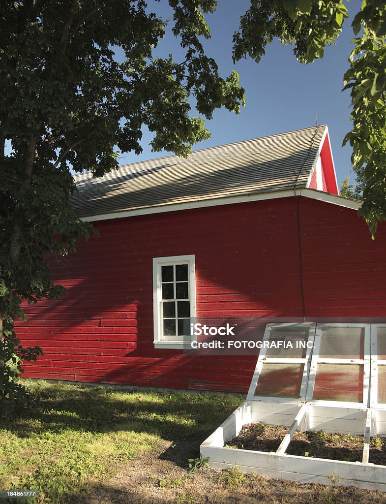 Red Barn, Manitoba "Rustic Red Barn in farmland Manitoba, Canada." Agriculture Stock Photo