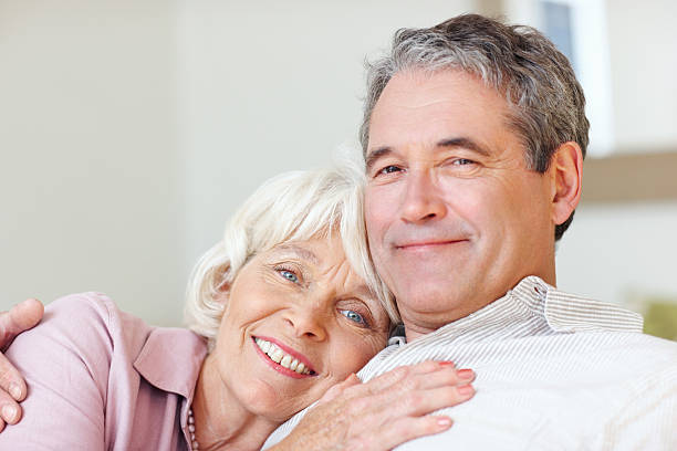 istock Happy senior couple together 184862091