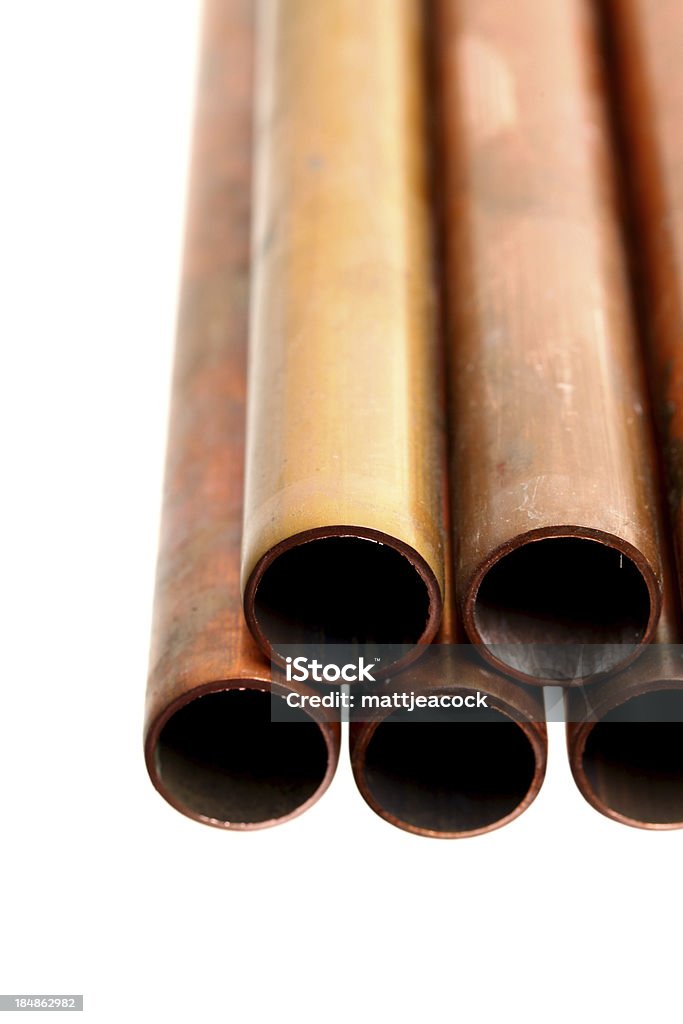 Copper pipe Concepts Stock Photo