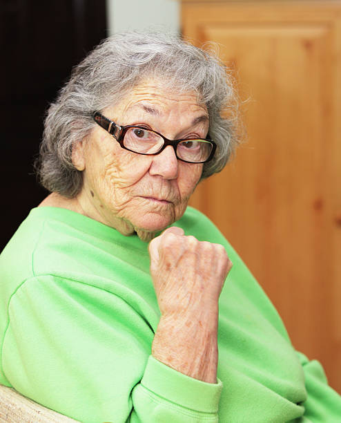 istock Grandma Making a Threatening Fist 184863133