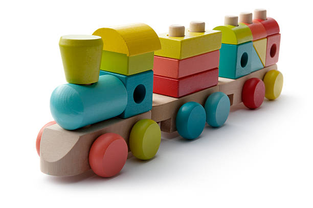 istock Toys: Wooden Train Isolated on White Background 184863134