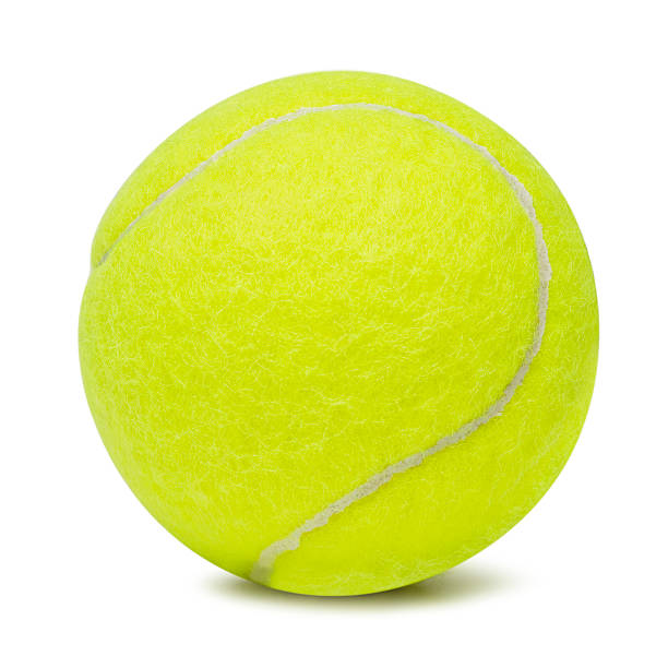 Tennis ball on white background
