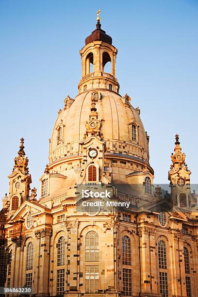 Frauenkirche Igreja De Nossa Senhora Dresden Saxónia Alemanha Torre De Relógio - Fotografias de stock e mais imagens de Alemanha