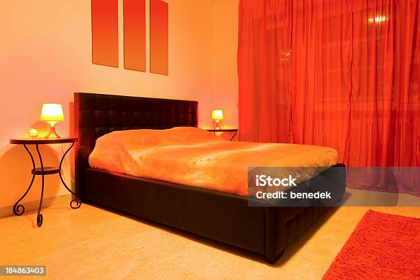 Red Bedroom Stock Photo - Download Image Now - Bed - Furniture, Bedroom, Colors