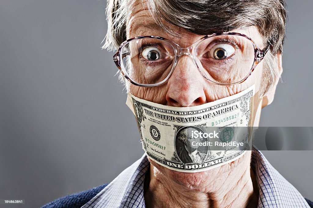 Offesi sbagliato donna con dollari canadesi - Foto stock royalty-free di 70-79 anni