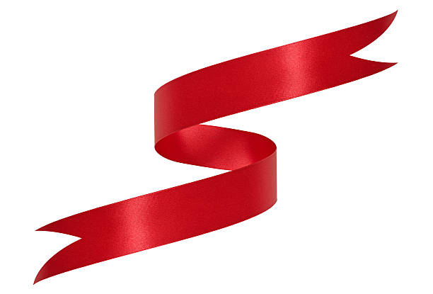 red ribbon stock photo