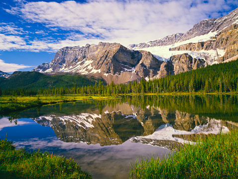 Waterfowl Lake and Mt. Chephren in the Banff National Park, Alberta