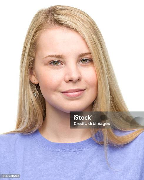 Content Girl Headshot Portrait Stock Photo - Download Image Now - 20-24 Years, 20-29 Years, 2000