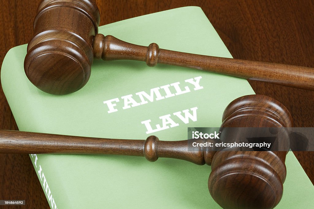 Family law Family law handbook and two gavels. Family Stock Photo