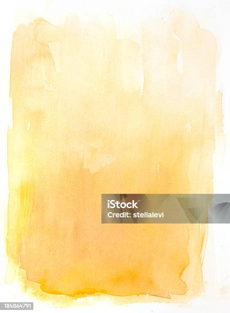 Yellow Watercolor Background Stock Illustration - Download Image Now - Paper, Textured, Backgrounds