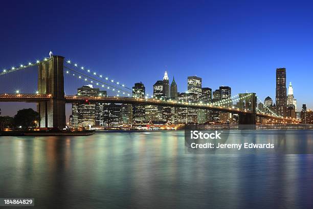 Ponte Di Brooklyn New York City - Fotografie stock e altre immagini di Ambientazione esterna - Ambientazione esterna, Architettura, Astratto